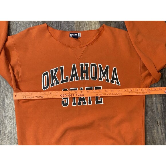 Oklahoma State Cowboys Sweatshirt Mens Medium Orange Crewneck Pullover NCAA - Picture 7 of 9